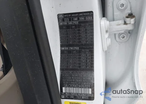 2018 Land Rover Discovery Sport Hse from USA, damaged, VIN SALCR2RX2JH767021